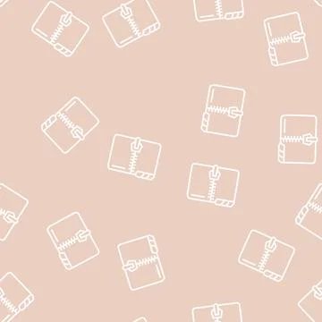 Archive folder line seamless pattern Illustrazione stock