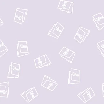 Archive folder line vector seamless pattern Stockillustratie