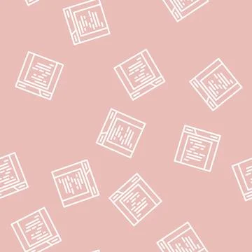 Archive folder line vector seamless pattern Illustrazione stock
