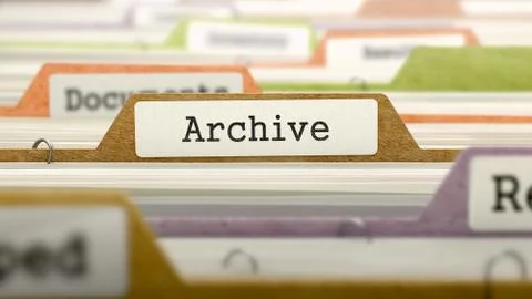 Archive - Folder Name in Directory Stock Illustration
