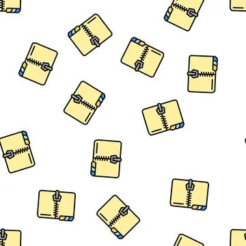 Archive folder vector seamless pattern 库存插图