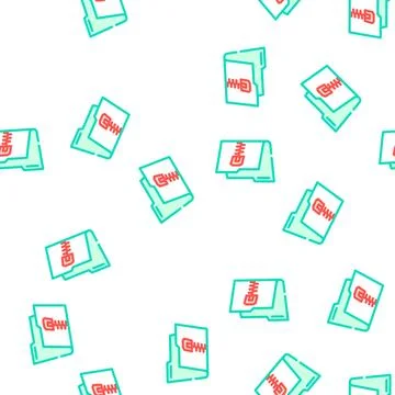 Archive folder vector seamless pattern Stock Illustration