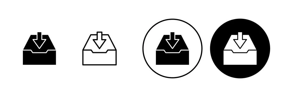 Archive folders icon set. Document vector icon. Archive storage icon. Stock Illustration