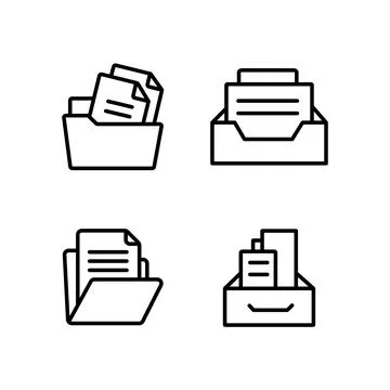 Archive folders icon vector. Document vector icon. Archive storage icon. Stock Illustration