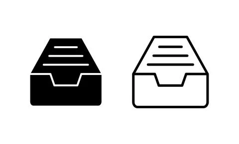 Archive folders icon vector. Document vector icon. Archive storage icon. 库存插图