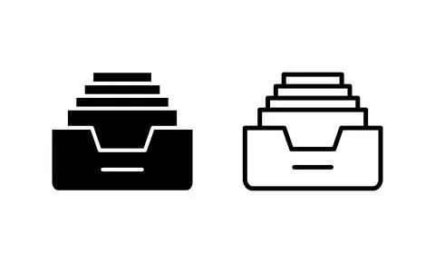 Archive folders icon vector. Document vector icon. Archive storage icon. 库存插图