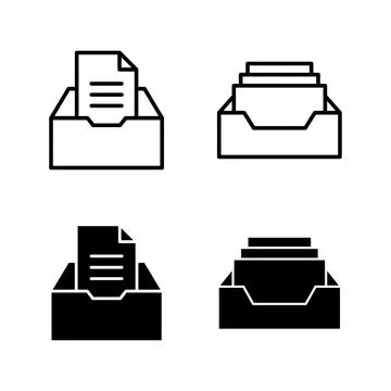 Archive folders icon vector. Document vector icon. Archive storage icon. 库存插图