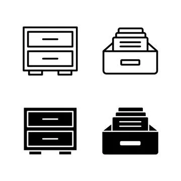 Archive folders icon vector. Document vector icon. Archive storage icon. Stock Illustration