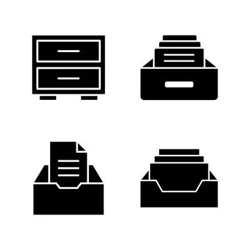 Archive folders icon vector. Document vector icon. Archive storage icon. Stock Illustration