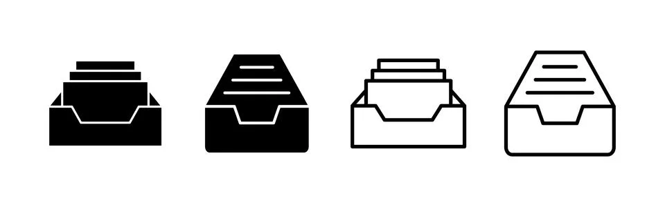 Archive folders icon vector. Document vector icon. Archive storage icon. 库存插图