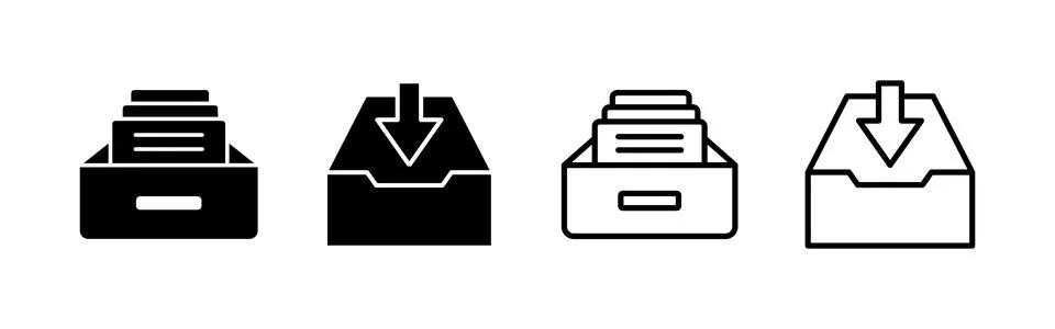 Archive folders icon vector. Document vector icon. Archive storage icon. Stock Illustration