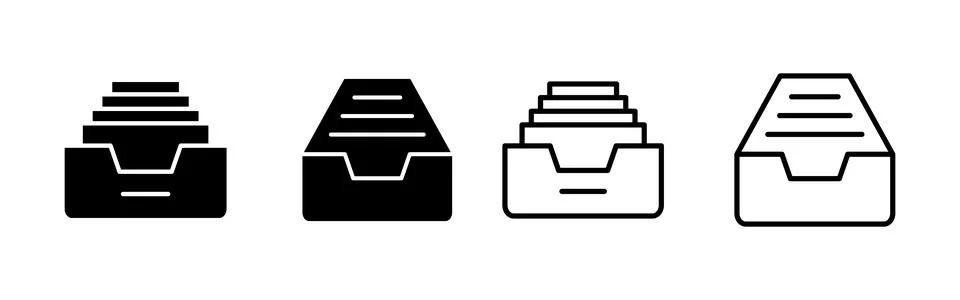 Archive folders icon vector. Document vector icon. Archive storage icon. Stock Illustration