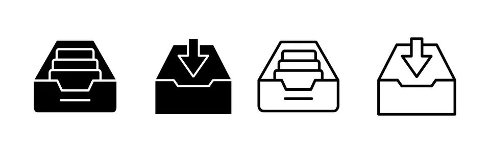 Archive folders icon vector. Document vector icon. Archive storage icon. Stock Illustration