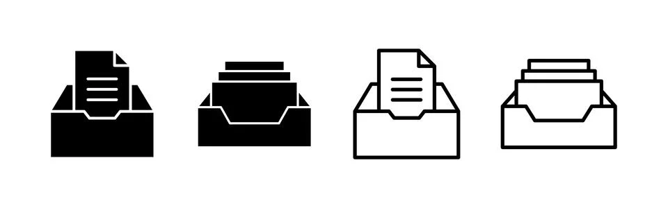 Archive folders icon vector. Document vector icon. Archive storage icon. Stock Illustration
