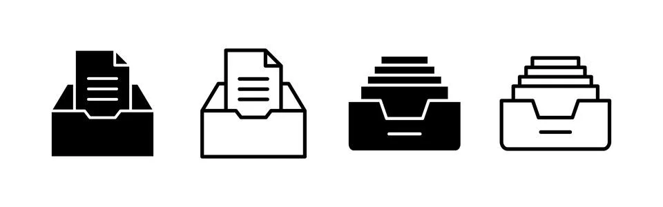 Archive folders icon vector. Document vector icon. Archive storage icon. 库存插图