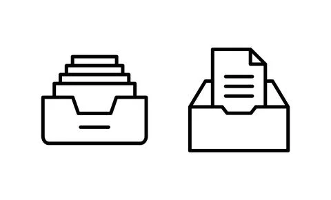 Archive folders icon vector. Document vector icon. Archive storage icon. Stock Illustration