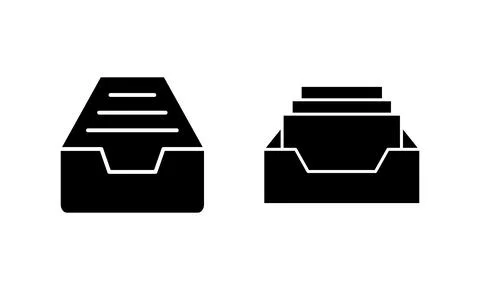 Archive folders icon vector. Document vector icon. Archive storage icon. Stock Illustration