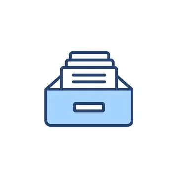 Archive folders icon vector. Document vector icon. Archive storage icon. Stock Illustration