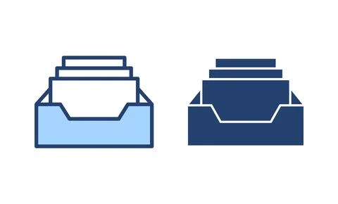 Archive folders icon vector. Document vector icon. Archive storage icon. Stock Illustration