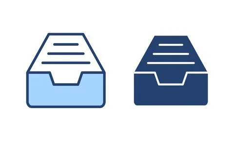 Archive folders icon vector. Document vector icon. Archive storage icon. Stock Illustration