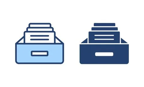 Archive folders icon vector. Document vector icon. Archive storage icon. Stock Illustration