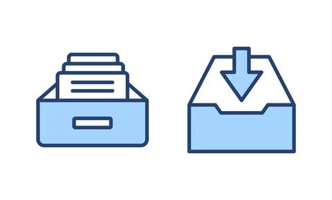 Archive folders icon vector. Document vector icon. Archive storage icon. Stock Illustration