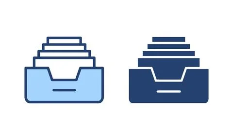 Archive folders icon vector. Document vector icon. Archive storage icon. Stock Illustration