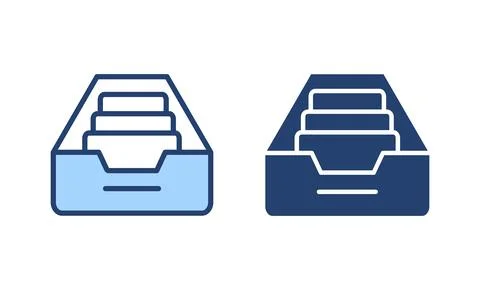 Archive folders icon vector. Document vector icon. Archive storage icon. 库存插图