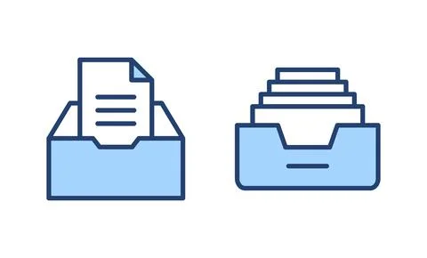 Archive folders icon vector. Document vector icon. Archive storage icon. Stock Illustration