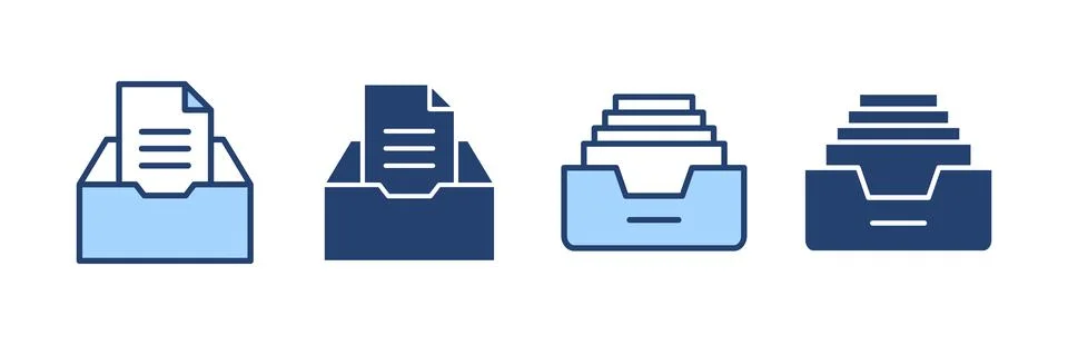 Archive folders icon vector. Document vector icon. Archive storage icon. Stock Illustration