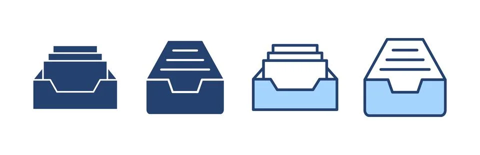 Archive folders icon vector. Document vector icon. Archive storage icon. Stock Illustration