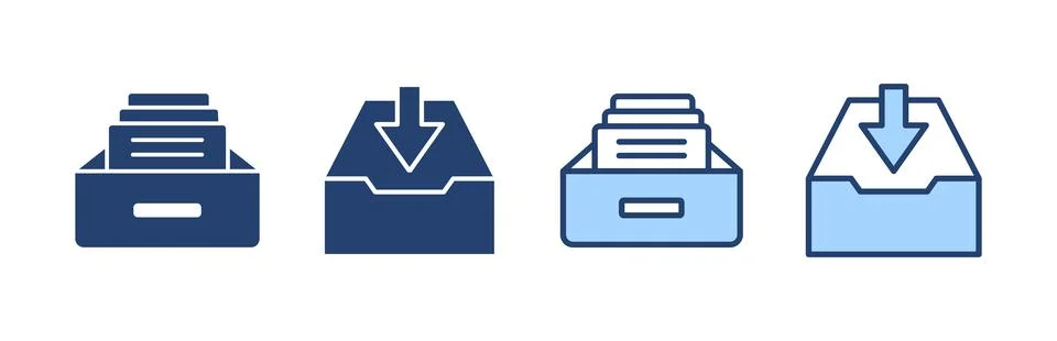 Archive folders icon vector. Document vector icon. Archive storage icon. 库存插图