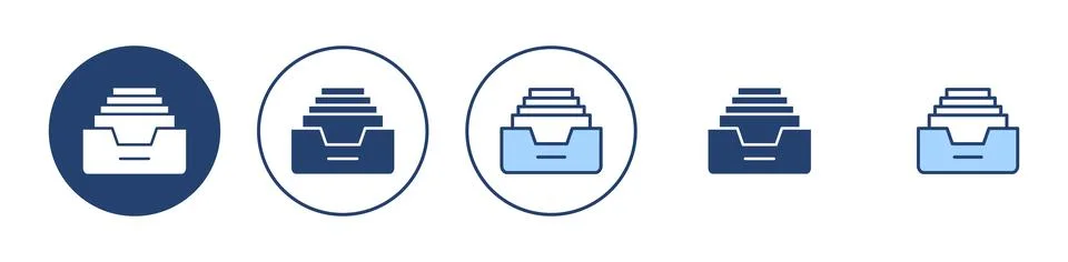 Archive folders icon vector. Document vector icon. Archive storage icon. Stock Illustration