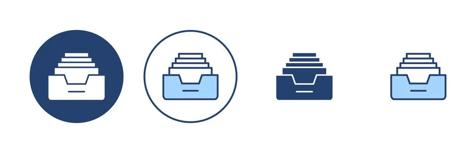 Archive folders icon vector. Document vector icon. Archive storage icon. Stock Illustration