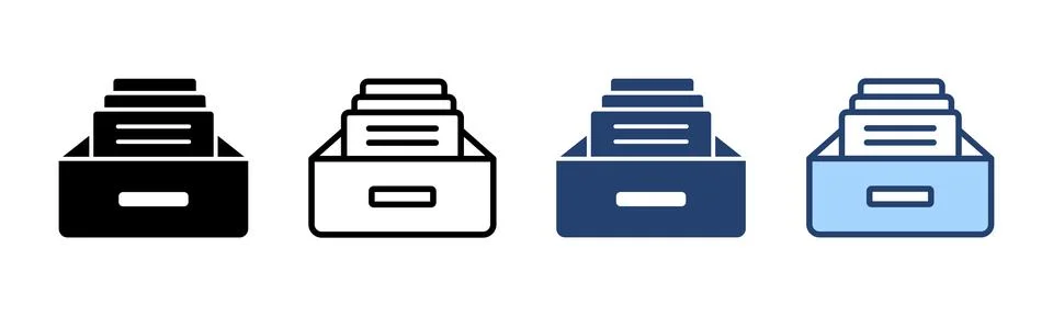 Archive folders icon vector. Document vector icon. Archive storage icon. Stock Illustration