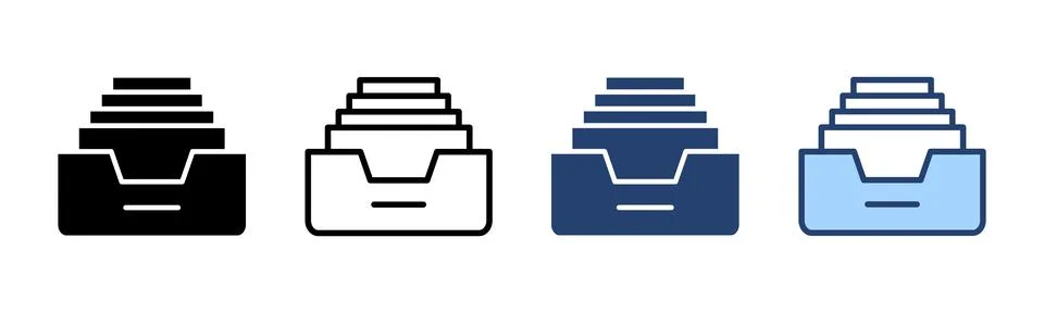 Archive folders icon vector. Document vector icon. Archive storage icon. Stock Illustration