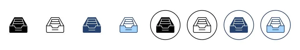 Archive folders icon vector. Document vector icon. Archive storage icon. Stock Illustration