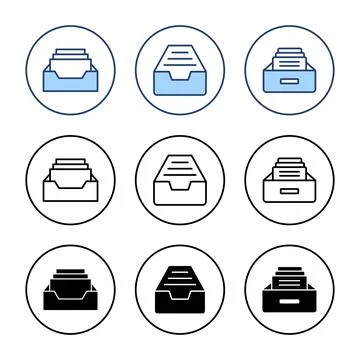 Archive folders icon vector. Document vector icon. Archive storage icon. Stock Illustration