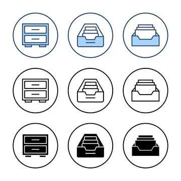 Archive folders icon vector. Document vector icon. Archive storage icon. Stock Illustration