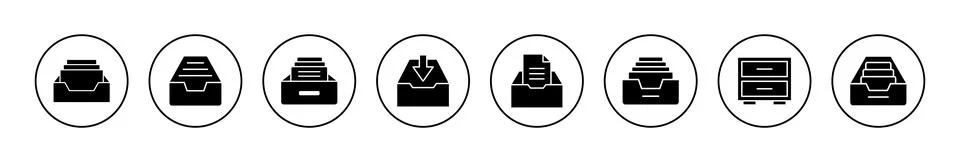 Archive folders icon vector. Document vector icon. Archive storage icon. Stock Illustration