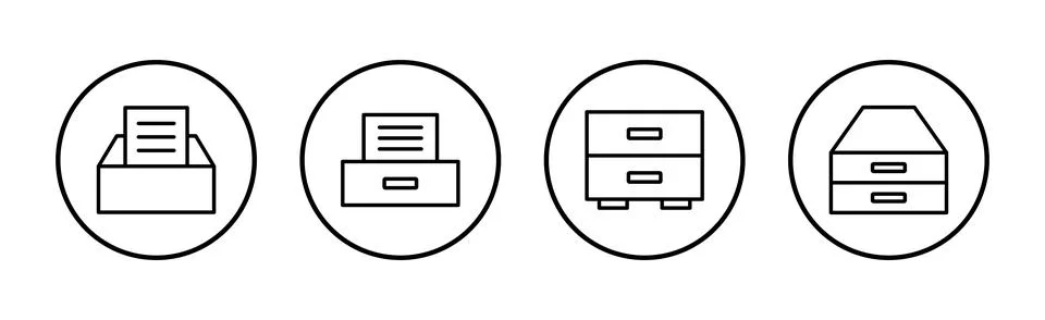 Archive folders icon vector. Document vector icon. Archive storage icon. Stock Illustration