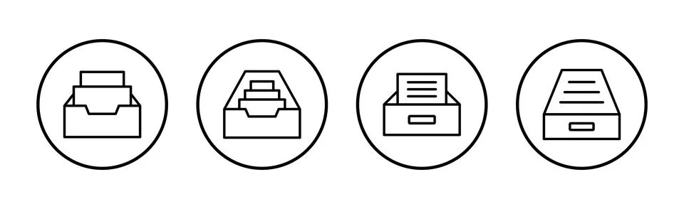 Archive folders icon vector. Document vector icon. Archive storage icon. Stock Illustration