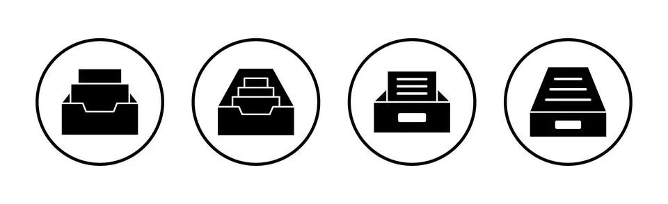 Archive folders icon vector. Document vector icon. Archive storage icon. Stock Illustration
