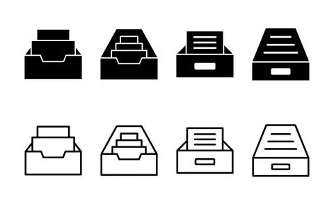 Archive folders icon vector. Document vector icon. Archive storage icon. Stock Illustration