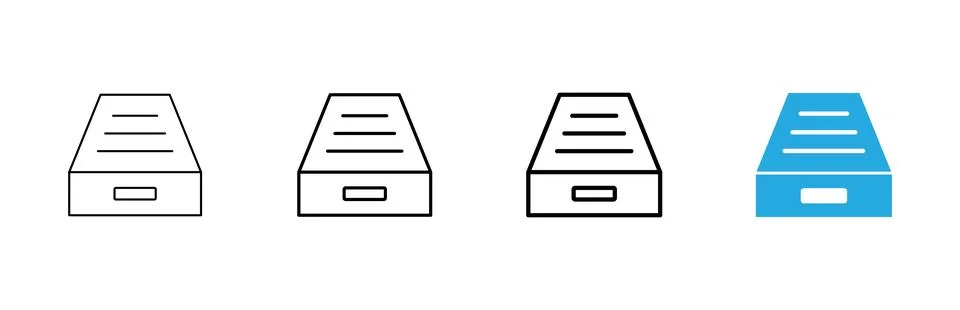 Archive folders icon vector. Document vector icon. Archive storage icon. Stock Illustration