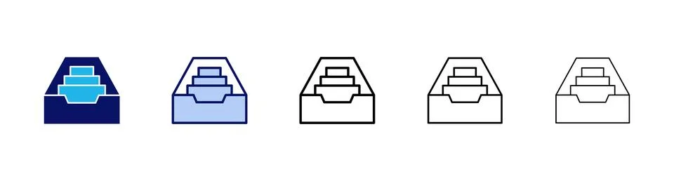 Archive folders icon vector. Document vector icon. Archive storage icon. Stock Illustration