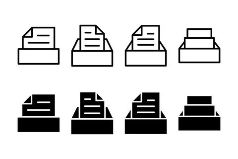 Archive folders icon vector illustration. Document vector icon. Archive sto.. Illustrazione stock