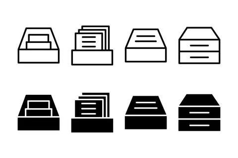 Archive folders icon vector illustration. Document vector icon. Archive sto.. Illustrazione stock