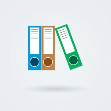 Archive folders for paper vector icon. Stock Illustration