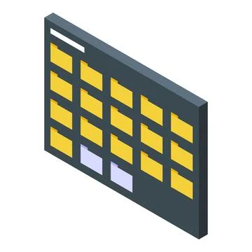 Archive folders representing data storage in isometric view Illustrazione stock